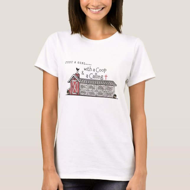 Bara en flicka med en Coop och ett samtal T Shirt (Framsida)