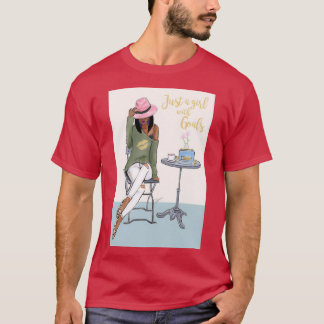 Bara en flicka med Mörk på mål T Shirt