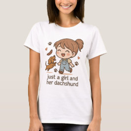 Bara en flicka och hennes Dachshund T-Shirt - Cute