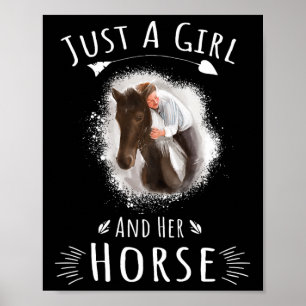 Bara en flicka och hennes häst citat Horseck Ridin Poster