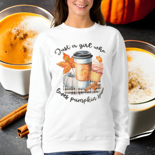 Bara en flicka pumpa krydda kärlek Fall Säsong T Shirt