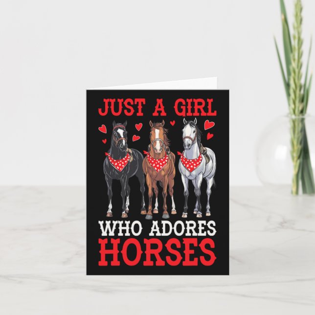 Bara en flicka som adopterar hästar från hästar fr kort (Framsida)
