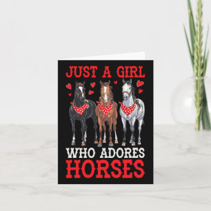 Bara en flicka som adopterar hästar från hästar fr kort