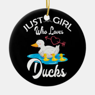Bara en flicka som äger Älskare Gift med Kärlek Julgransprydnad Keramik