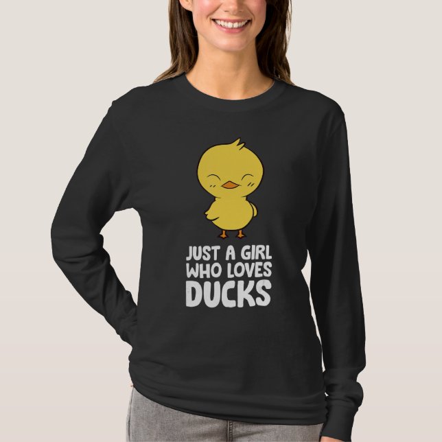 Bara en flicka som älskar ankor t shirt (Framsida)