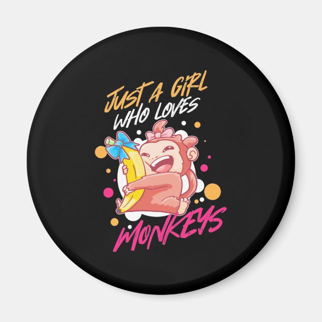 Bara en flicka som älskar apor magnet (Framsidan)