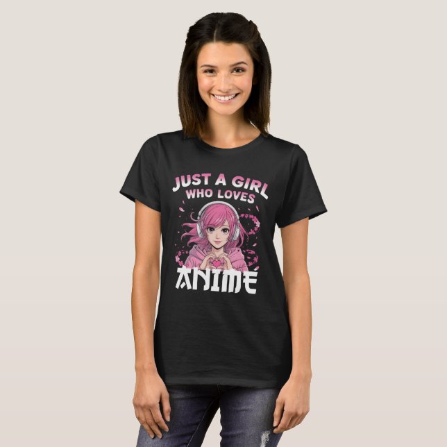 Bara en flicka som animerar kärlek t shirt (Hel framsida)