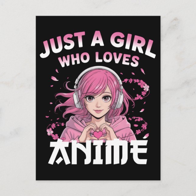 Bara en flicka som animerar kärlek vykort (Framsida)