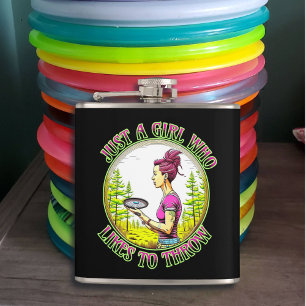 Bara en flicka som gillar att kasta Disk Golf Fickplunta