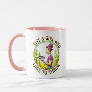 Bara en flicka som gillar att kasta   Disk Golf Mugg