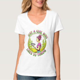 Bara en flicka som gillar att kasta | Disk Golf T Shirt