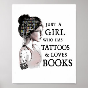 Bara en flicka som har tatueringar och Kärlek Boka Poster
