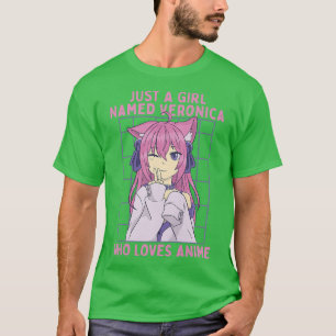 Bara en flicka som heter Veronica som Kärlek Anime T Shirt