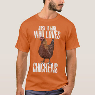 Bara en flicka som höns höns i kärlek höns t shirt