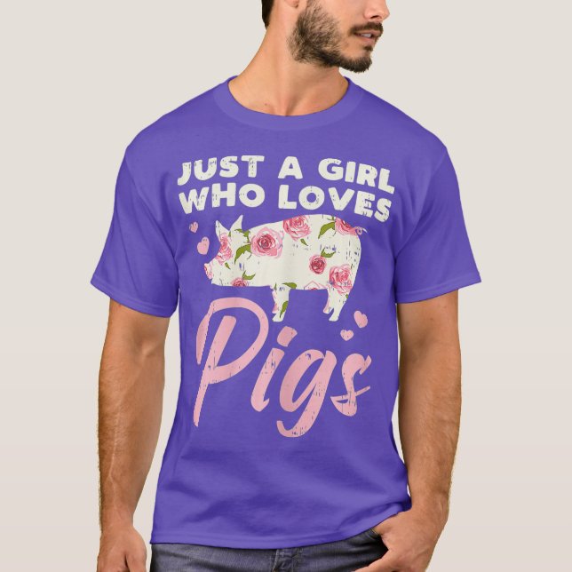 Bara en flicka som i Kärlek Grisar odlar husdjur T Shirt (Framsida)