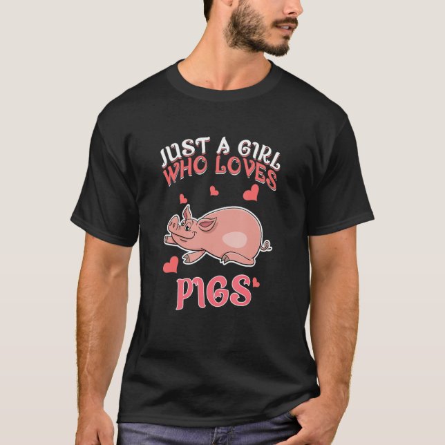 Bara en flicka som i kärlek Grisar skördar barn Ca T Shirt (Framsida)