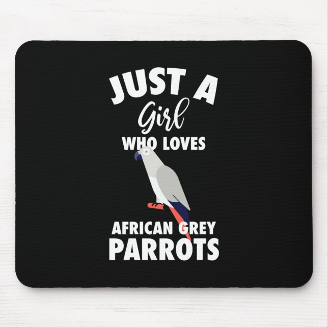 Bara en flicka som Kärlek African Grått Parrot Musmatta (Framsidan)