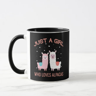 Bara en flicka som Kärlek Alpacas - Cute Alpaca Äl Mugg