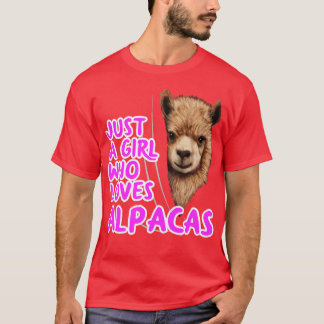 Bara en flicka som Kärlek Alpacas T Shirt
