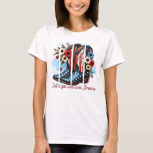 Bara en flicka som Kärlek America Boots T Shirt