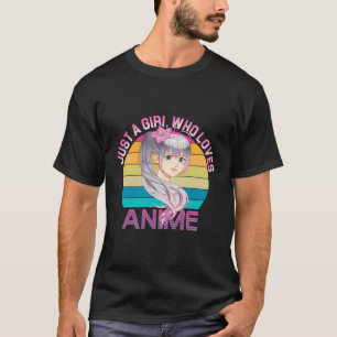 Bara en flicka som Kärlek animar japansk kvinnlig T Shirt