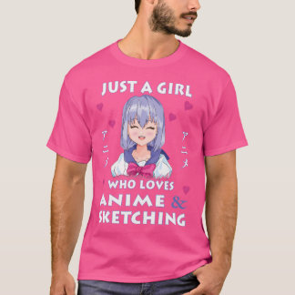 Bara en flicka som Kärlek Anime - Animering och Sk T Shirt