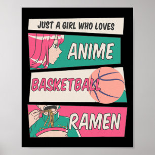 Bara en flicka som Kärlek Anime Basketball Ramen K Poster