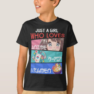 Bara en flicka som Kärlek Anime K-Pop Ramen KPop Ä T Shirt
