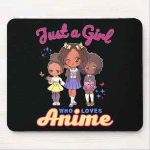Bara en flicka som Kärlek Anime Kawaii African Ame Musmatta