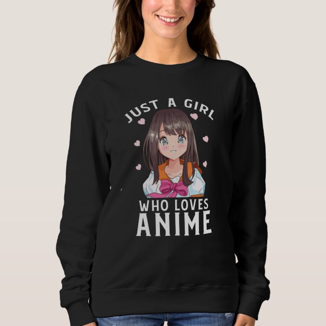 Bara en flicka som Kärlek Anime Manga japanska gåv T Shirt (Framsida)