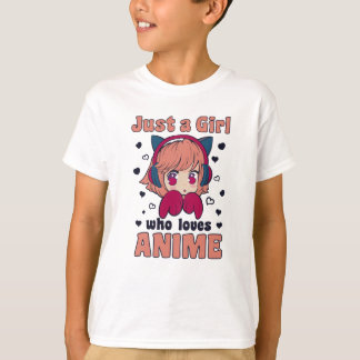 Bara en flicka som Kärlek Anime Manga Kawaii Merch T Shirt