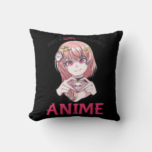 Bara en flicka som Kärlek Anime Merch Saker Teenag Kudde