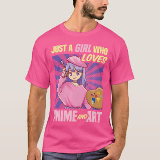 Bara en flicka som Kärlek Anime och Art Teckning S T Shirt