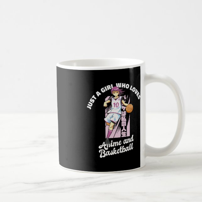 Bara en flicka som Kärlek Anime och Basketball Mer Kaffemugg (Höger)