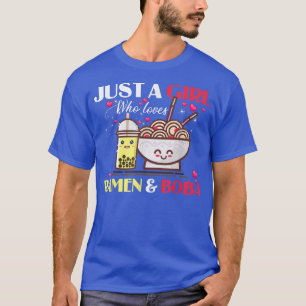Bara en flicka som Kärlek Anime och Boba Bubble Te T Shirt