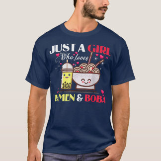 Bara en flicka som Kärlek Anime och Boba Bubble Te T Shirt