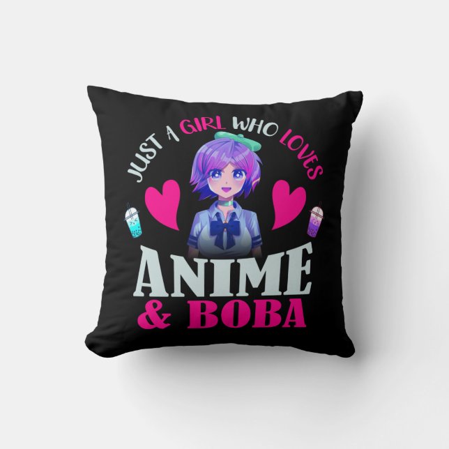 Bara en flicka som Kärlek Anime och Boba Kudde (Framsida)
