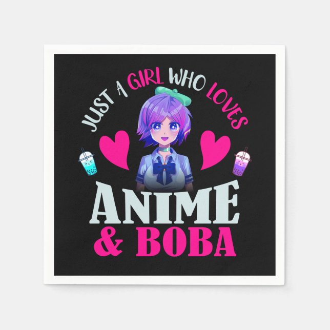 Bara en flicka som Kärlek Anime och Boba Pappersservett (Framsidan)