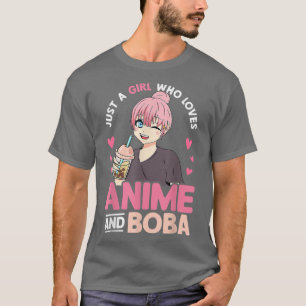 Bara en flicka som Kärlek Anime och Boba Tea Älska T Shirt