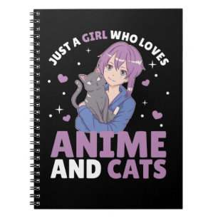 Bara en flicka som Kärlek Anime och Cats Manga He Anteckningsbok