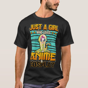 Bara en flicka som kärlek Anime och Cosplay Kawaii T Shirt