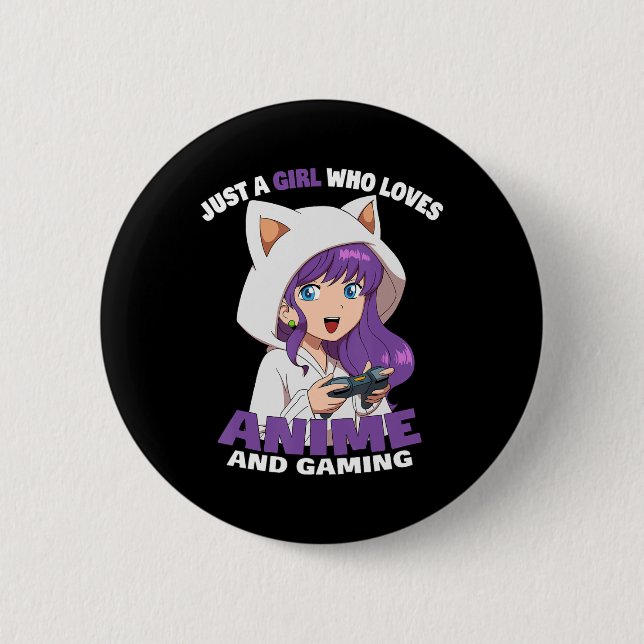 Bara en flicka som Kärlek Anime och Gaming Anime G Knapp (Framsida)