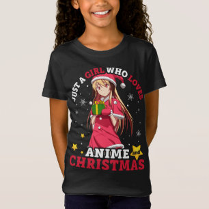 Bara en flicka som Kärlek Anime och julpajama T Shirt