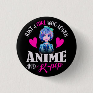 Bara en flicka som Kärlek Anime och K-Pop Knapp