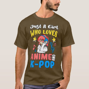 Bara en flicka som Kärlek Anime och KPop Fläkt Kaw T Shirt