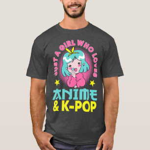 Bara en flicka som Kärlek Anime och KPop japanska T Shirt