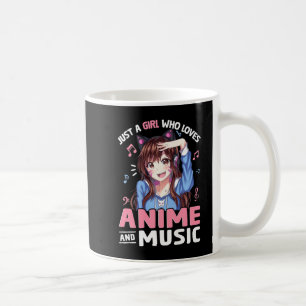 Bara en flicka som Kärlek Anime och Music Anime Äl Kaffemugg
