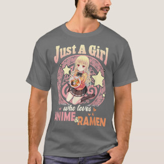 Bara en flicka som Kärlek Anime och Ramen Bowl Jap T Shirt