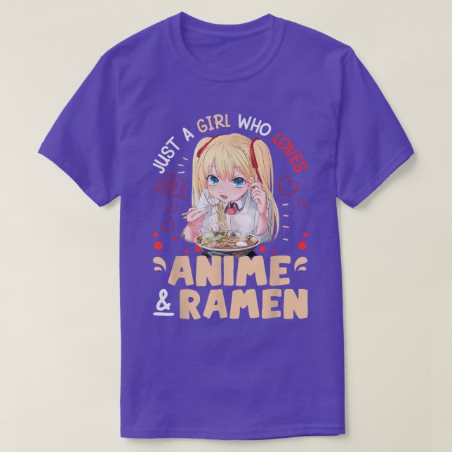 Bara en flicka som Kärlek Anime och Ramen Bowl Jap T Shirt (Design framsida)