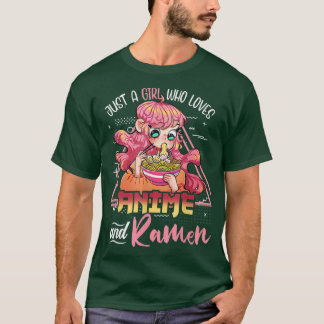 Bara en flicka som Kärlek Anime och Ramen Bowl Jap T Shirt